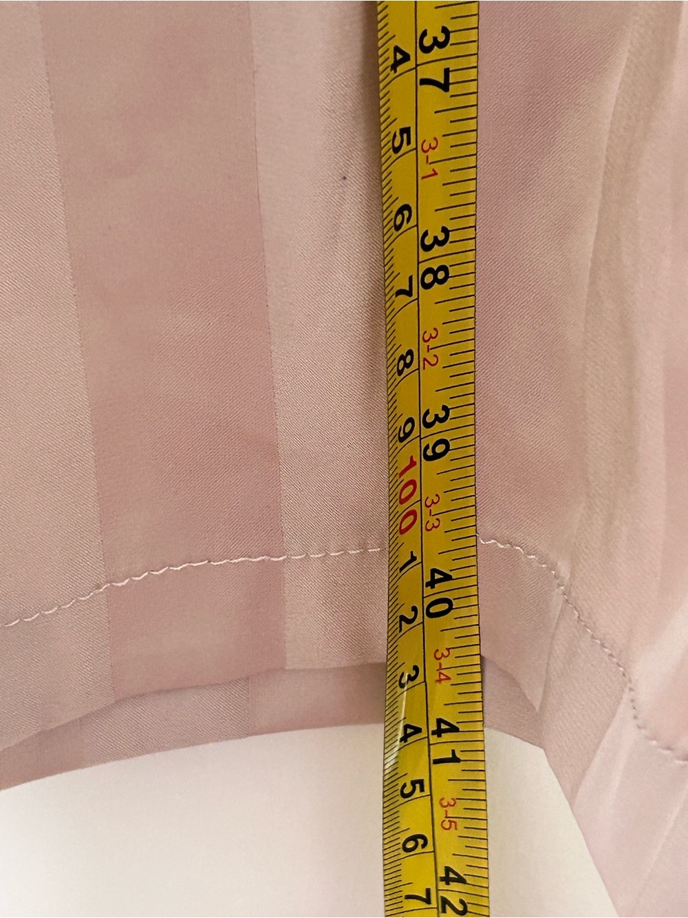 Satin pink stripe sleep pants sz L - Picture 7 of 8